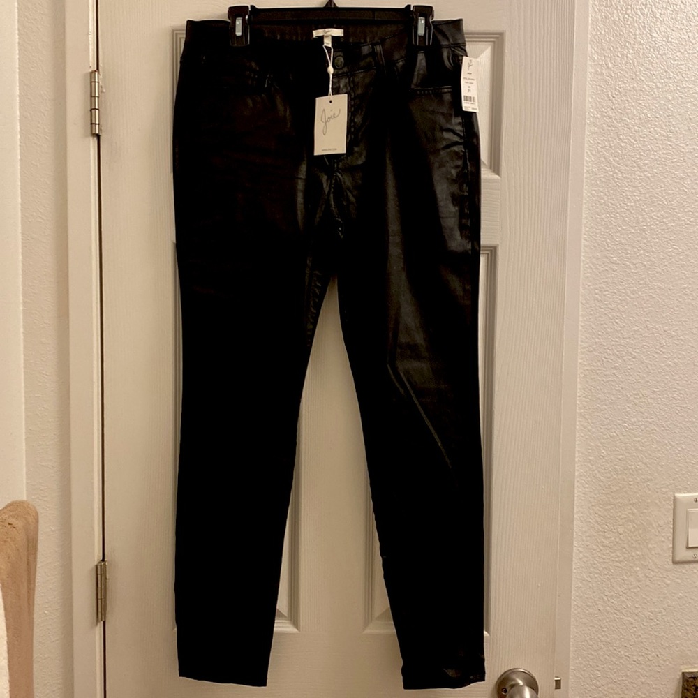 Joie Jeans Nailah- Faux Leather skinny in Caviar